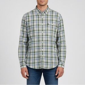 Levi’s Men’s Blue Green Plaid Checkered Button-Down Shirt XXL Cotton
